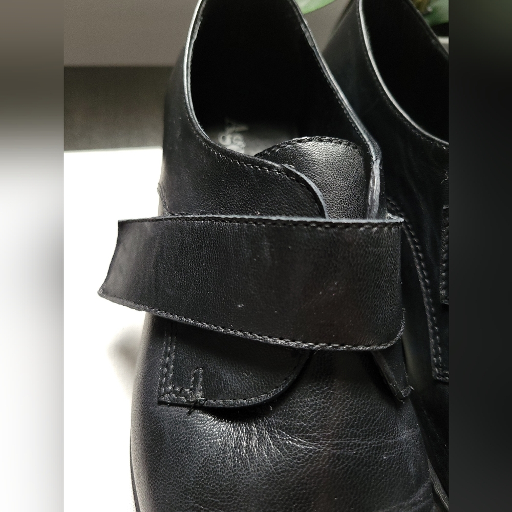 Agenda Black Leather Loafers for Women Size 39 - Picture 6 of 12